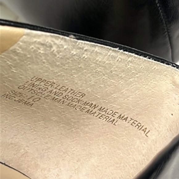 INC NIB Silver Metallic 4" Heel Black Leather Peep Toe Party Holiday Pump SZ 10 - Picture 4 of 12